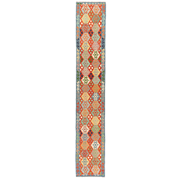 Kilim afghan Orange 485 x 83 cm