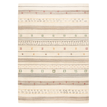Handloom Indian Rug Cream And Gray