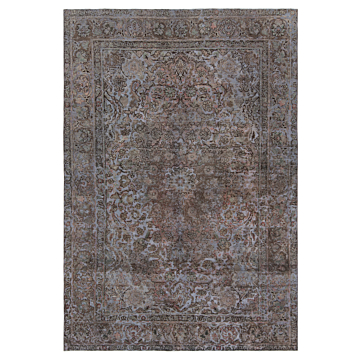 Vintage Relief Rug Gray 277 x 193 cm