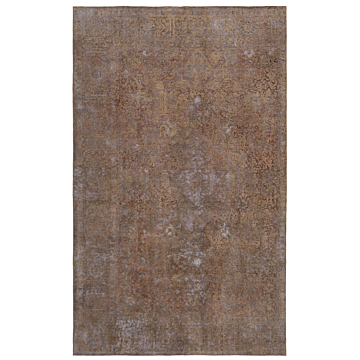 Vintage Relief Rug Brown 287 x 174 cm