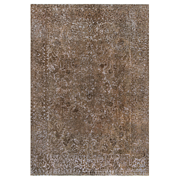 Vintage Relief Rug Brown 342 x 240 cm