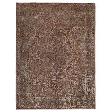 Vintage Relief Rug Brown 330 x 246 cm