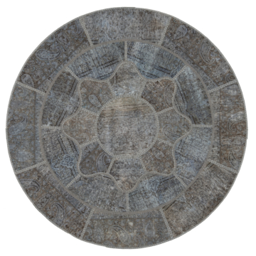 Patchwork Rug Gray 155 x 155 cm