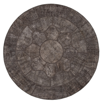 Patchwork Rug Gray 203 x 203 cm