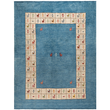 Gabbeh persian Rug Blue 202 x 152 cm