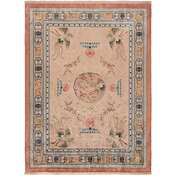 China Silk Rug Pink 363 x 270 cm