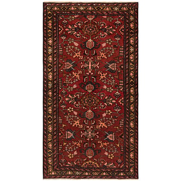 Hamedan Persian Rug Red 189 x 102 cm