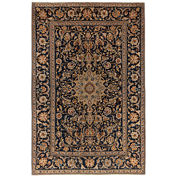 Kashan Persian Rug Night Blue 215 x 144 cm