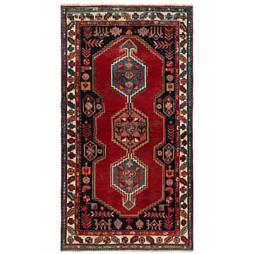 Hamedan Persian Rug Red 188 x 103 cm