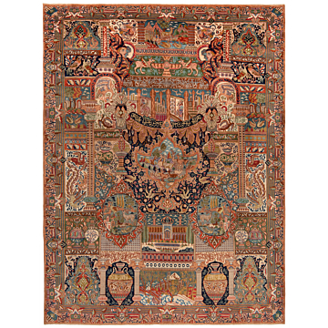 Kashmar Persian Rug Brown 392 x 297 cm