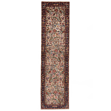 Hamedan Persian Rug Beige-Cream 286 x 75 cm