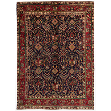 Tabriz Persian Rug Night Blue 312 x 226 cm