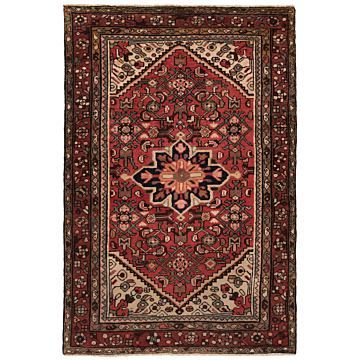 Hamedan Persian Rug Red 158 x 106 cm