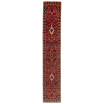 Hamedan Persian Rug Red 492 x 88 cm