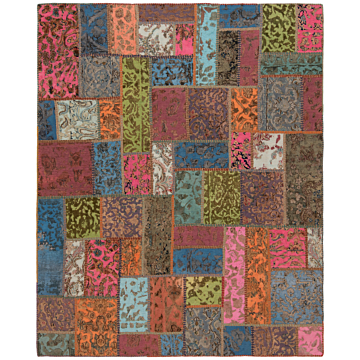 Patchwork Relief Rug Multicolor 250 x 201 cm