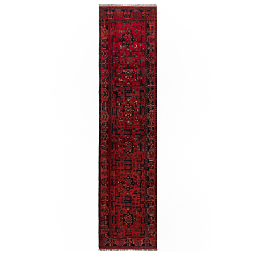 Kamyab Afghan Rug Red 313 x 75 cm