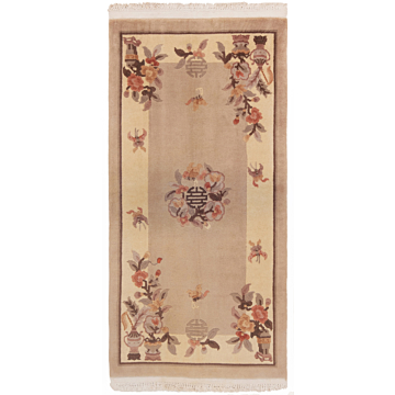 chinese carpet Brown 139 x 68 cm