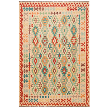 Kilim afghan Beige-Cream 295 x 200 cm