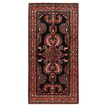 Hamedan Persian Rug Night Blue 209 x 103 cm