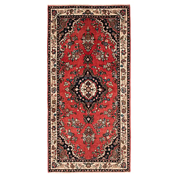 Hamedan Persian Rug Red 211 x 106 cm