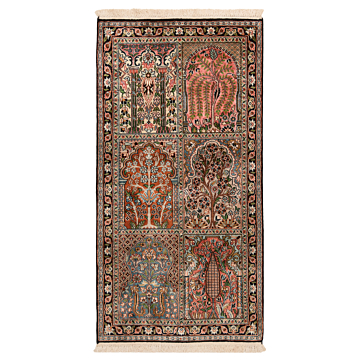  Tappeto indiano in pura seta del Kashmir