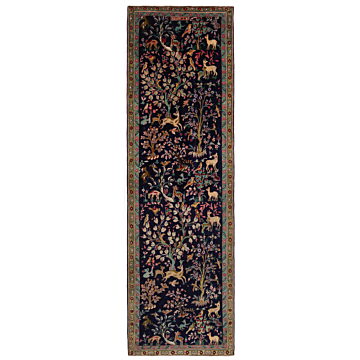 Tabriz Persian Rug Night Blue 406 x 112 cm