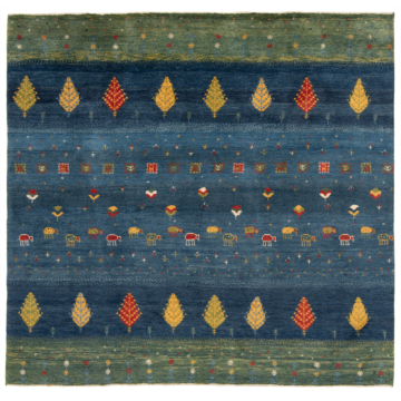 Loribaft Indian Rug Blue 192 x 201 cm
