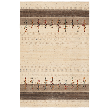 Handloom Rug Beige-Cream 185 x 122 cm