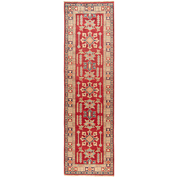 Kazak Rug Red 278 x 78 cm