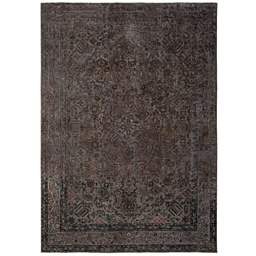 Vintage Relief Rug Brown 347 x 248 cm
