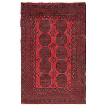 Akhche Afghan Rug Red 247 x 162 cm