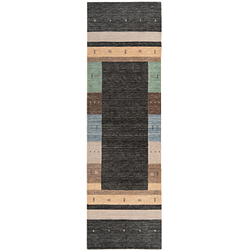 Handloom Rug Gray 249 x 77 cm
