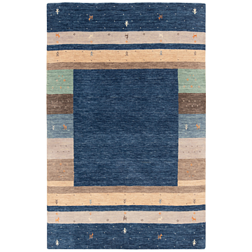 Handloom Rug Blue 174 x 115 cm