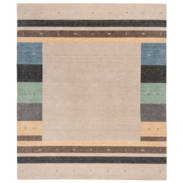 Handloom Rug Gray 301 x 247 cm