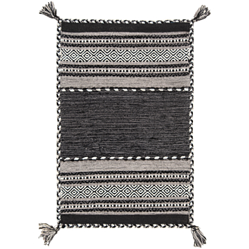 Kilim Indian Black 90 x 60 cm