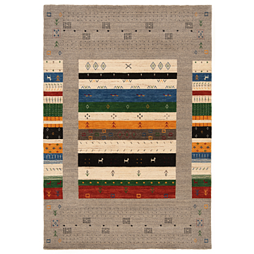 Handloom Rug Gray 180 x 122 cm