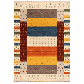 Handloom Rug Multicolor 185 x 142 cm