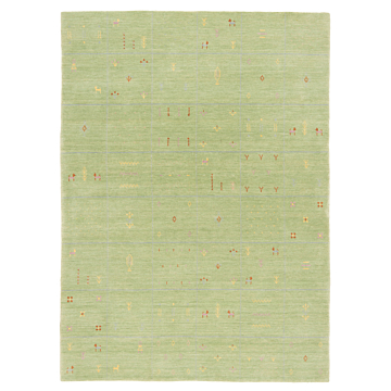 Handloom Rug Green 198 x 143 cm