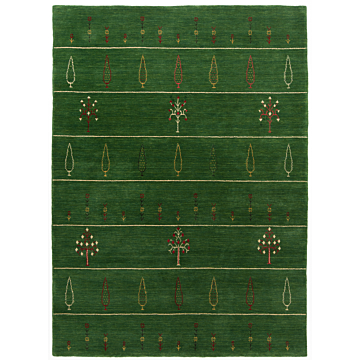 Handloom Rug Green 196 x 143 cm