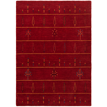 Handloom Rug Red 197 x 141 cm