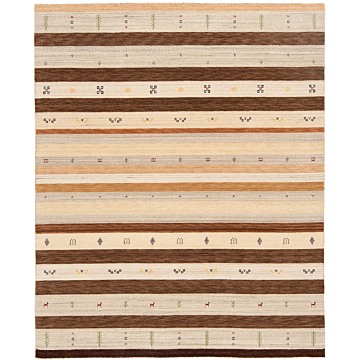 Handloom Rug Beige-Cream 248 x 206 cm