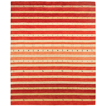 Handloom Rug Red 247 x 202 cm