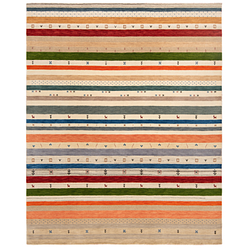 Handloom Rug Multicolor 248 x 201 cm