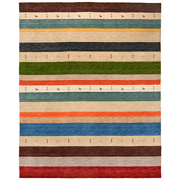Handloom Rug Multicolor 248 x 202 cm