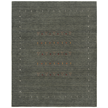 Handloom Rug Gray 249 x 204 cm
