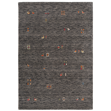 Handloom Rug Gray 190 x 130 cm