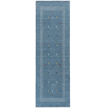 Handloom Rug Blue 245 x 80 cm