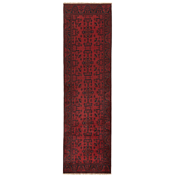 Kahlmohammadi Afghan Rug Red 290 x 81 cm