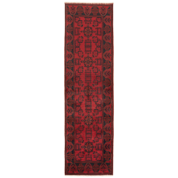 Kahlmohammadi Afghan Rug Red 288 x 82 cm