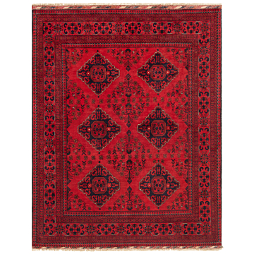 Afghan kamyab Rug Red 190 x 149 cm